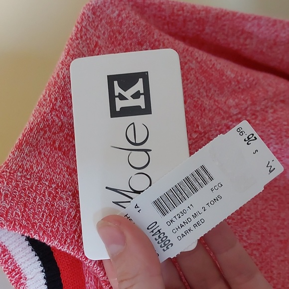 Men's 2 tone red sweater - Picture 4 of 4